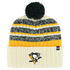 Pittsburgh Penguins '47 Tavern Cuffed Knit Hat with Pom Cream