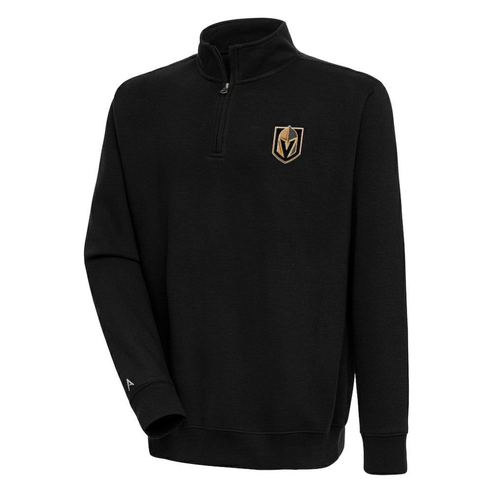 Vegas Golden Knights Antigua Victory Quarter-Zip Pullover Top Black