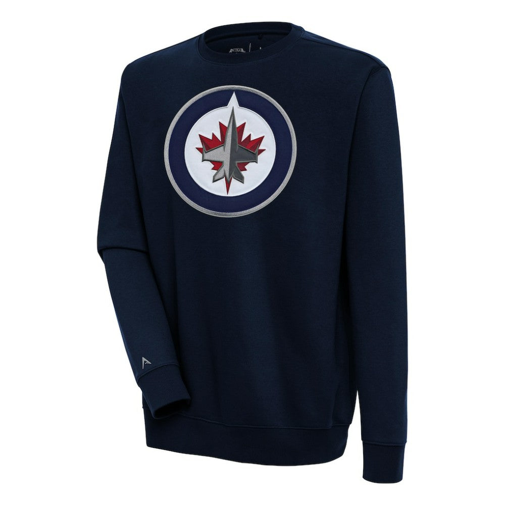 Winnipeg Jets Antigua Victory Pullover Sweatshirt Navy