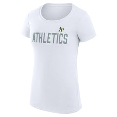 Athletics G-III 4Her by Carl Banks Women's Super-Slim Fit Lightweight Dot Print T-Shirt White