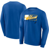 St. Louis Blues Fanatics Focus Fleece Pullover Sweatshirt Blue