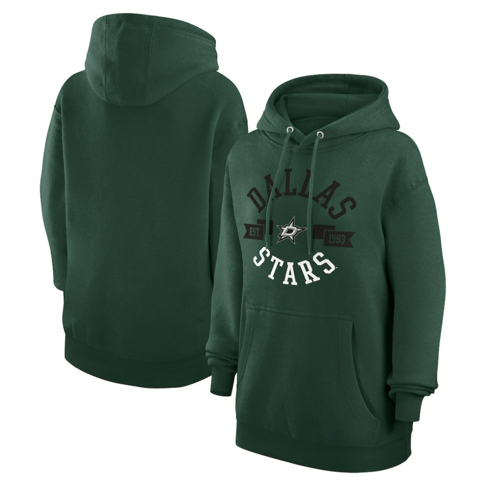 Dallas Stars G-III 4Her by Carl Banks Women's City Graphic Fleece Pullover Hoodie Green