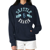 Seattle Kraken G-III 4Her by Carl Banks Women's City Graphic Fleece Pullover Hoodie Navy