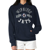 Winnipeg Jets G-III 4Her by Carl Banks Women's City Graphic Fleece Pullover Hoodie Navy