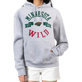 Minnesota Wild G-III 4Her by Carl Banks Women's City Graphic Fleece Pullover Hoodie Heather Gray