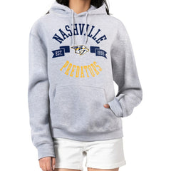 Nashville Predators G-III 4Her by Carl Banks Women's City Graphic Fleece Pullover Hoodie Heather Gray