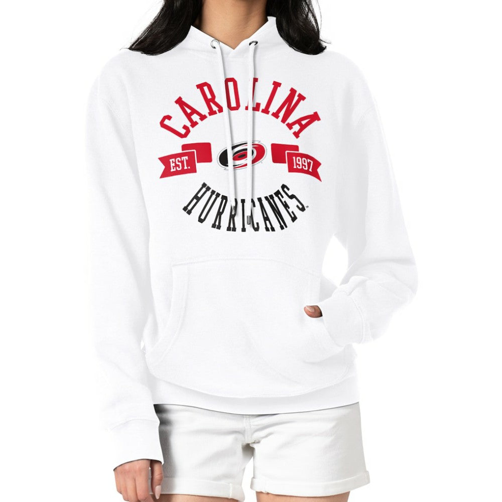 Carolina Hurricanes G-III 4Her by Carl Banks Women's City Graphic Fleece Pullover Hoodie White