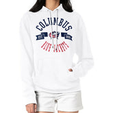 Columbus Blue Jackets G-III 4Her by Carl Banks Women's City Graphic Fleece Pullover Hoodie White