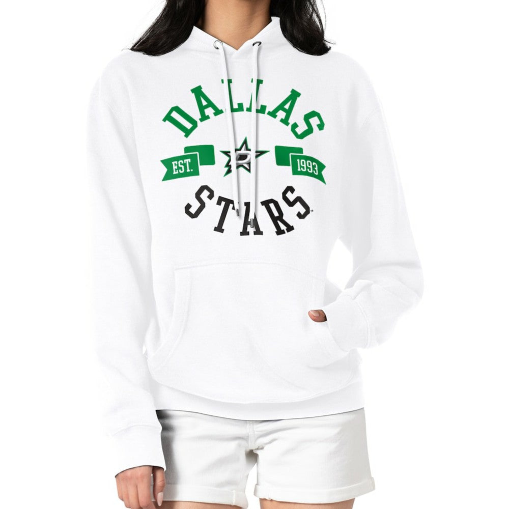 Dallas Stars G-III 4Her by Carl Banks Women's City Graphic Fleece Pullover Hoodie White