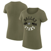 Dallas Stars G-III 4Her by Carl Banks Women's Super-Slim Fit Lightweight City Graphic Sport Crewneck T-Shirt Green