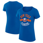 New York Islanders G-III 4Her by Carl Banks Women's Super-Slim Fit Lightweight City Graphic Sport Crewneck T-Shirt Royal
