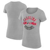 Carolina Hurricanes G-III 4Her by Carl Banks Women's Super-Slim Fit Lightweight City Graphic Sport Crewneck T-Shirt Heather Gray