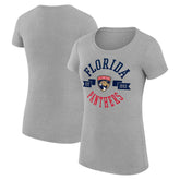Florida Panthers G-III 4Her by Carl Banks Women's Super-Slim Fit Lightweight City Graphic Sport Crewneck T-Shirt Heather Gray