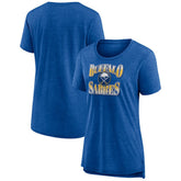 Buffalo Sabres Women's Crash the Net Tri-Blend T-Shirt Royal