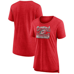 Carolina Hurricanes Women's Crash the Net Tri-Blend T-Shirt Red