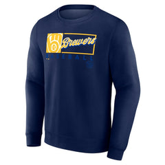 Milwaukee Brewers Focus Fleece Pullover Sweatshirt Navy