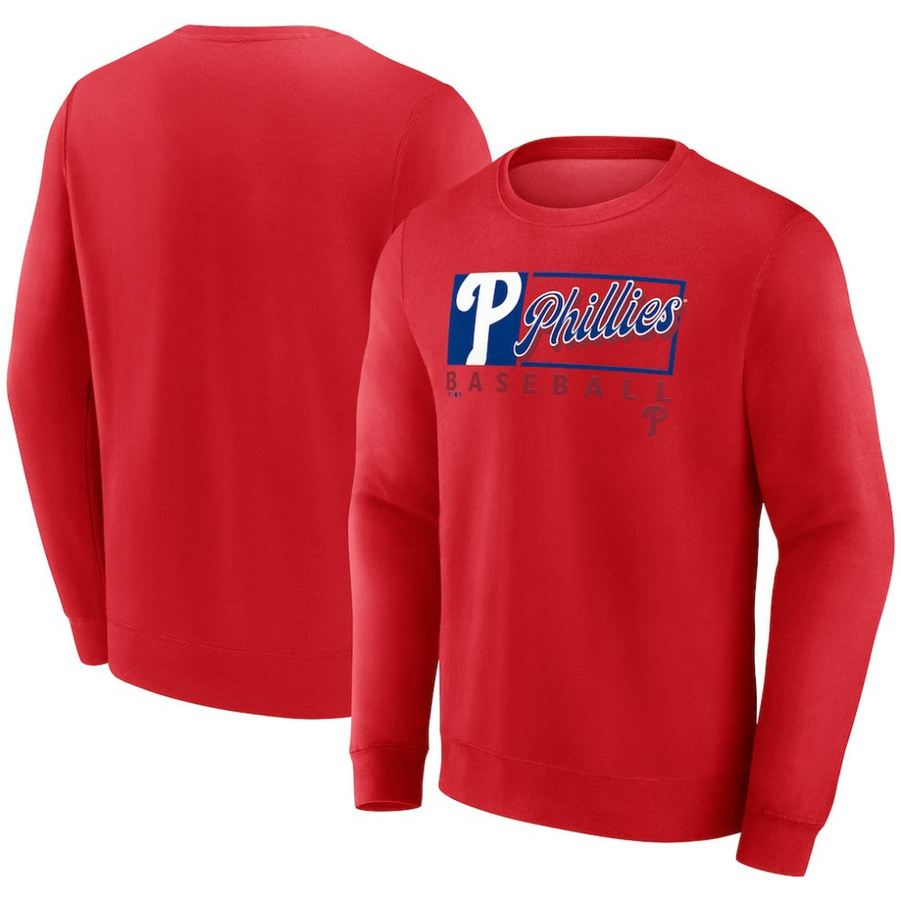 Philadelphia Phillies Focus Fleece Pullover Sweatshirt Red