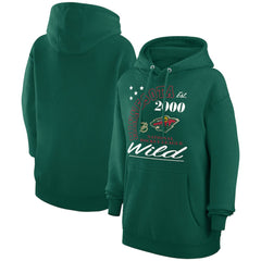 Minnesota Wild Starter Arch City Team Graphic Fleece Pullover Hoodie Hunter Green