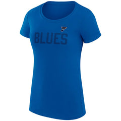 St. Louis Blues G-III 4Her by Carl Banks Women's Super-Slim Fit Lightweight Dot Print Team T-Shirt Blue