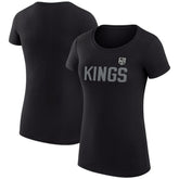 Los Angeles Kings G-III 4Her by Carl Banks Women's Super-Slim Fit Lightweight Dot Print Team T-Shirt Black
