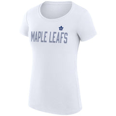 Toronto Maple Leafs G-III 4Her by Carl Banks Women's Super-Slim Fit Lightweight Dot Print Team T-Shirt White