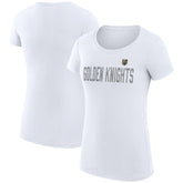 Vegas Golden Knights G-III 4Her by Carl Banks Women's Super-Slim Fit Lightweight Dot Print Team T-Shirt White