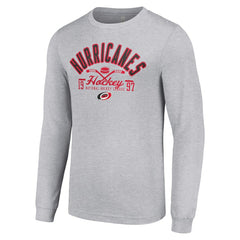 Carolina Hurricanes Starter Puck Long Sleeve T-Shirt Heather Gray