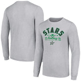 Dallas Stars Starter Puck Long Sleeve T-Shirt Heather Gray