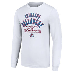 Colorado Avalanche Starter Puck Long Sleeve T-Shirt White