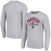 Florida Panthers Starter Puck Long Sleeve T-Shirt Heather Gray