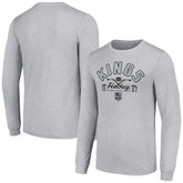 Los Angeles Kings Starter Puck Long Sleeve T-Shirt Heather Gray