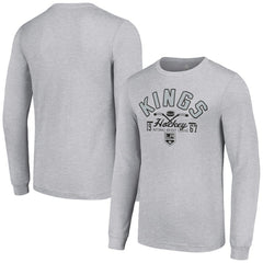 Los Angeles Kings Starter Puck Long Sleeve T-Shirt Heather Gray