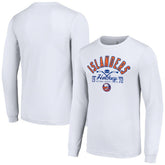 New York Islanders Starter Puck Long Sleeve T-Shirt White