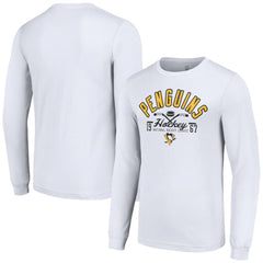 Pittsburgh Penguins Starter Puck Long Sleeve T-Shirt White