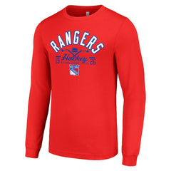 New York Rangers Starter Puck Long Sleeve T-Shirt Red
