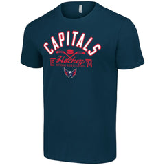 Washington Capitals Starter Half Puck T-Shirt Navy