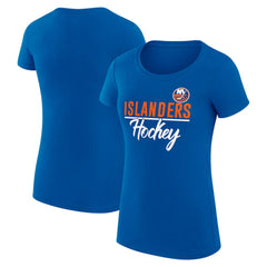 New York Islanders G-III 4Her by Carl Banks Women's Super-Slim Fit Lightweight Team Sport T-Shirt Royal