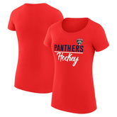 Florida Panthers G-III 4Her by Carl Banks Women's Super-Slim Fit Lightweight Team Sport T-Shirt Red
