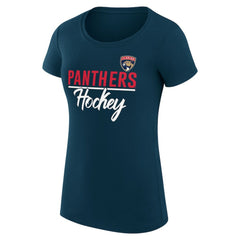 Florida Panthers G-III 4Her by Carl Banks Women's Super-Slim Fit Lightweight Team Sport T-Shirt Navy