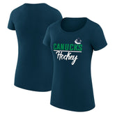 Vancouver Canucks G-III 4Her by Carl Banks Women's Super-Slim Fit Lightweight Team Sport T-Shirt Navy