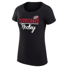 Carolina Hurricanes G-III 4Her by Carl Banks Women's Super-Slim Fit Lightweight Team Sport T-Shirt Black