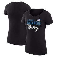 Colorado Avalanche G-III 4Her by Carl Banks Women's Super-Slim Fit Lightweight Team Sport T-Shirt Black