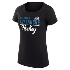 Colorado Avalanche G-III 4Her by Carl Banks Women's Super-Slim Fit Lightweight Team Sport T-Shirt Black