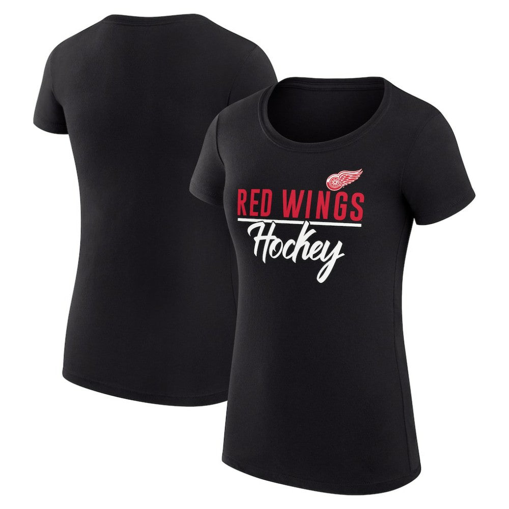 Detroit Red Wings G-III 4Her by Carl Banks Women's Super-Slim Fit Lightweight Team Sport T-Shirt Black