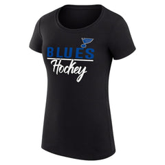 St. Louis Blues G-III 4Her by Carl Banks Women's Super-Slim Fit Lightweight Team Sport T-Shirt Black