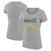 Buffalo Sabres G-III 4Her by Carl Banks Women's Super-Slim Fit Lightweight Team Sport T-Shirt Gray