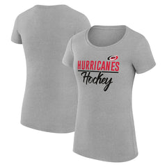 Carolina Hurricanes G-III 4Her by Carl Banks Women's Super-Slim Fit Lightweight Team Sport T-Shirt Gray