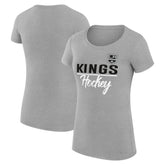 Los Angeles Kings G-III 4Her by Carl Banks Women's Super-Slim Fit Lightweight Team Sport T-Shirt Gray