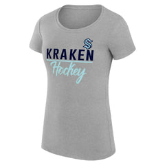 Seattle Kraken G-III 4Her by Carl Banks Women's Super-Slim Fit Lightweight Team Sport T-Shirt Gray