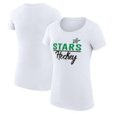Dallas Stars G-III 4Her by Carl Banks Women's Super-Slim Fit Lightweight Team Sport T-Shirt White